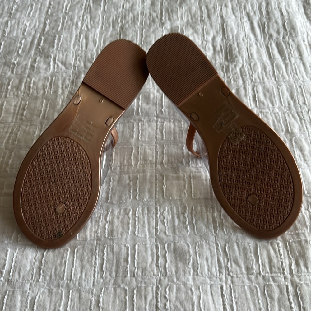 Tory Burch Rose Gold mini miller jelly Sandals size 9 - Picture 3 of 5